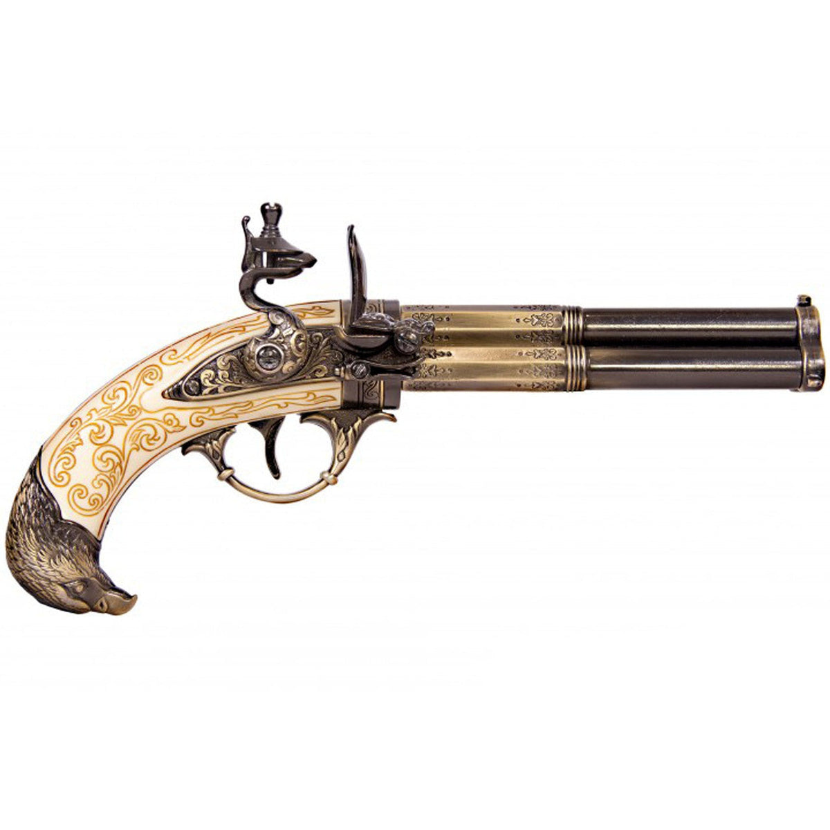 3-Barrel Revolving Flintlock - Assassin's Creed Pistol Replica - Tophatter Daily Deals