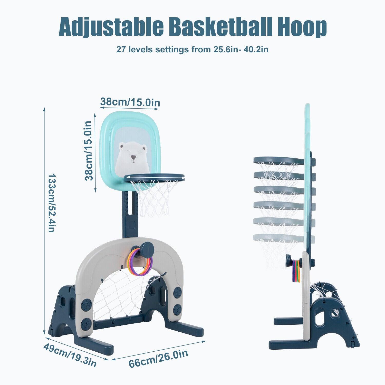 Flashing Basketball Stand - Basketball Hoops 3-In-1 Kids Activity Center Soccer & Ball Gaming Activity Gift Sports & Outdoor - Tophatter Daily Deals
