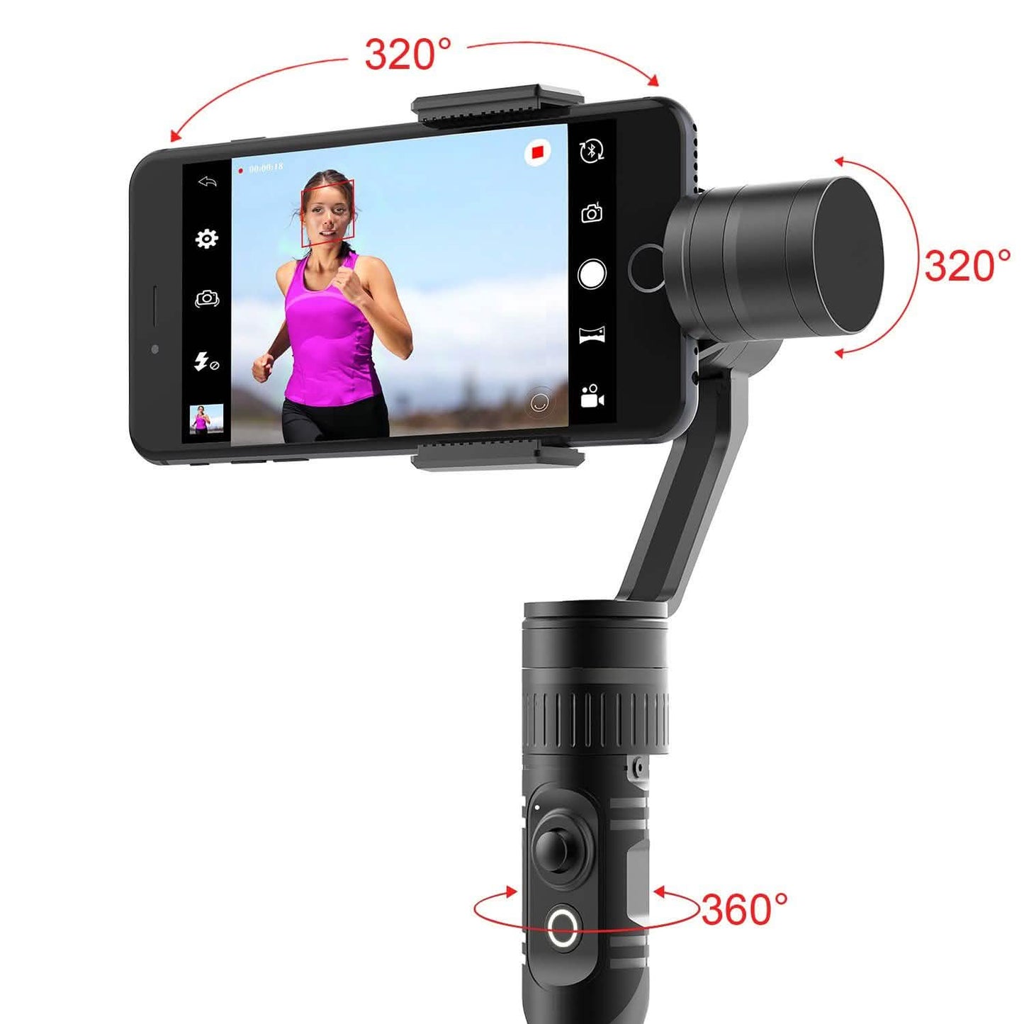 3-Axis Handheld Gimbal Stabilizer for Smartphones Mobile Accessories - Tophatter Daily Deals