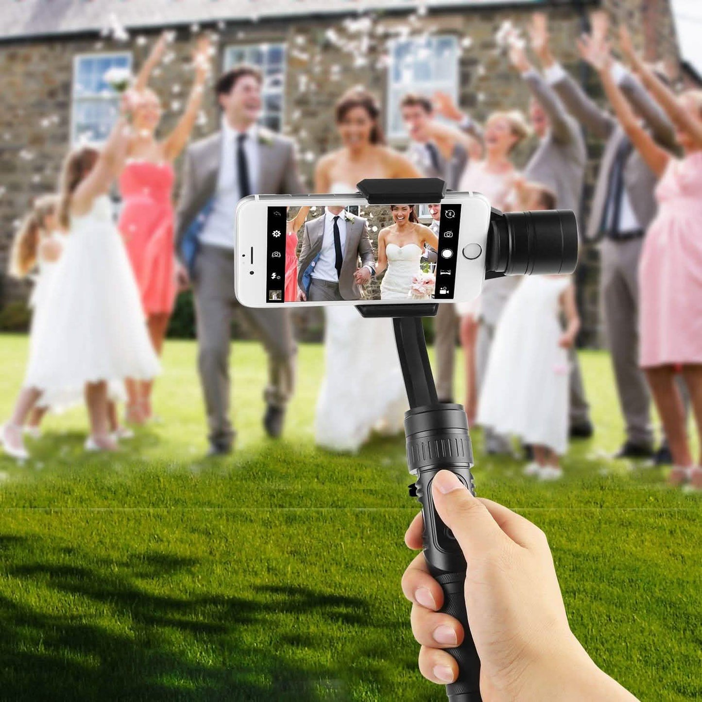 3-Axis Handheld Gimbal Stabilizer for Smartphones Mobile Accessories - Tophatter Daily Deals
