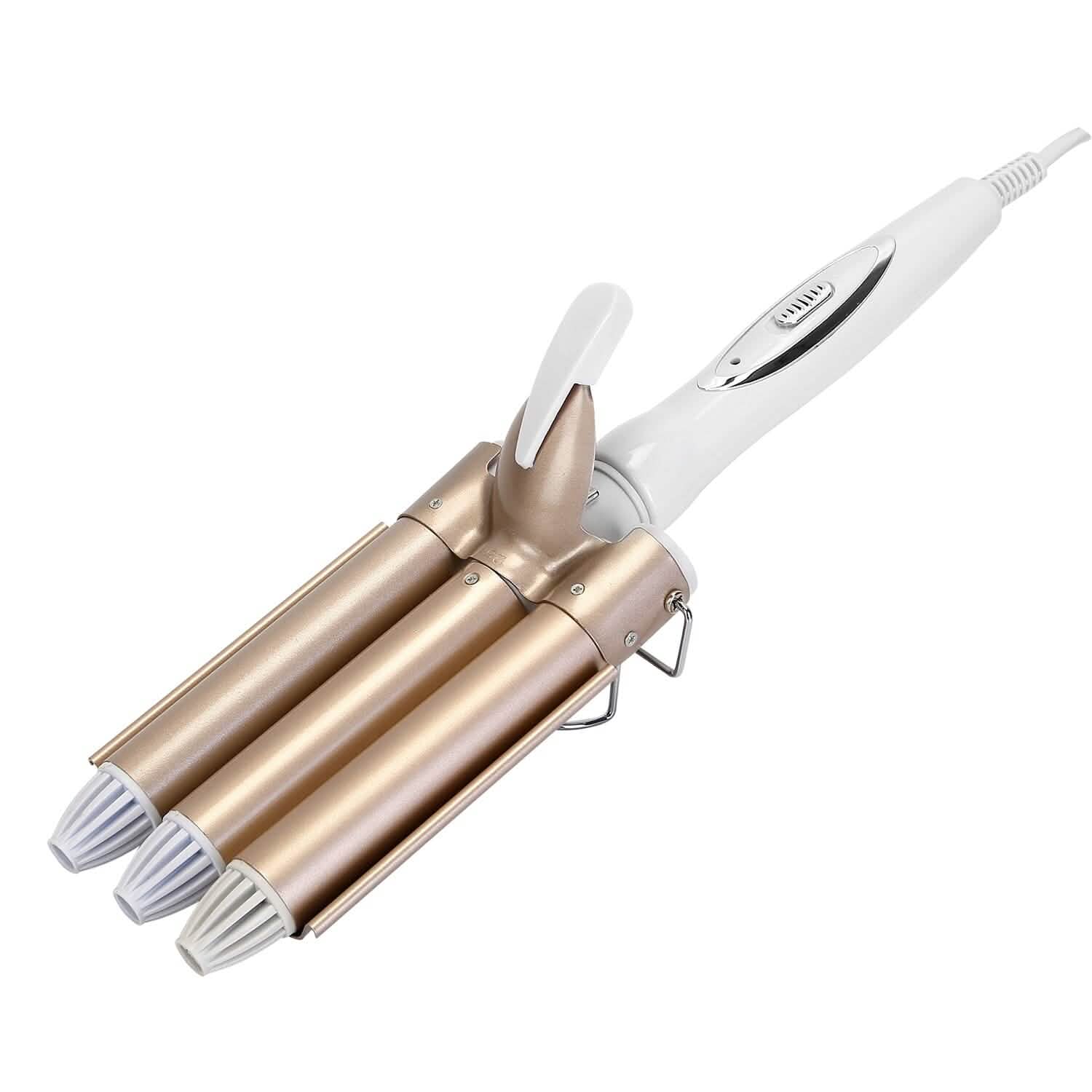 3-Barrel Curling Iron Wand Electric Hair Curler 1" Triple Hair Waver Beauty & Personal Care - Tophatter Daily Deals