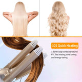 3-Barrel Curling Iron Wand Electric Hair Curler 1" Triple Hair Waver Beauty & Personal Care - Tophatter Daily Deals