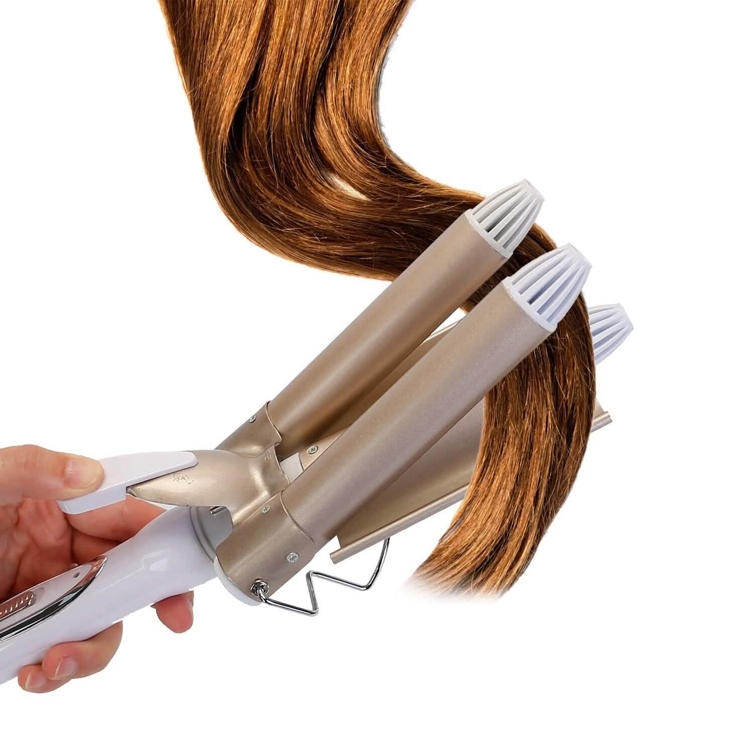 3-Barrel Curling Iron Wand Electric Hair Curler 1