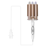 3-Barrel Curling Iron Wand Electric Hair Curler 1" Triple Hair Waver Beauty & Personal Care - Tophatter Daily Deals