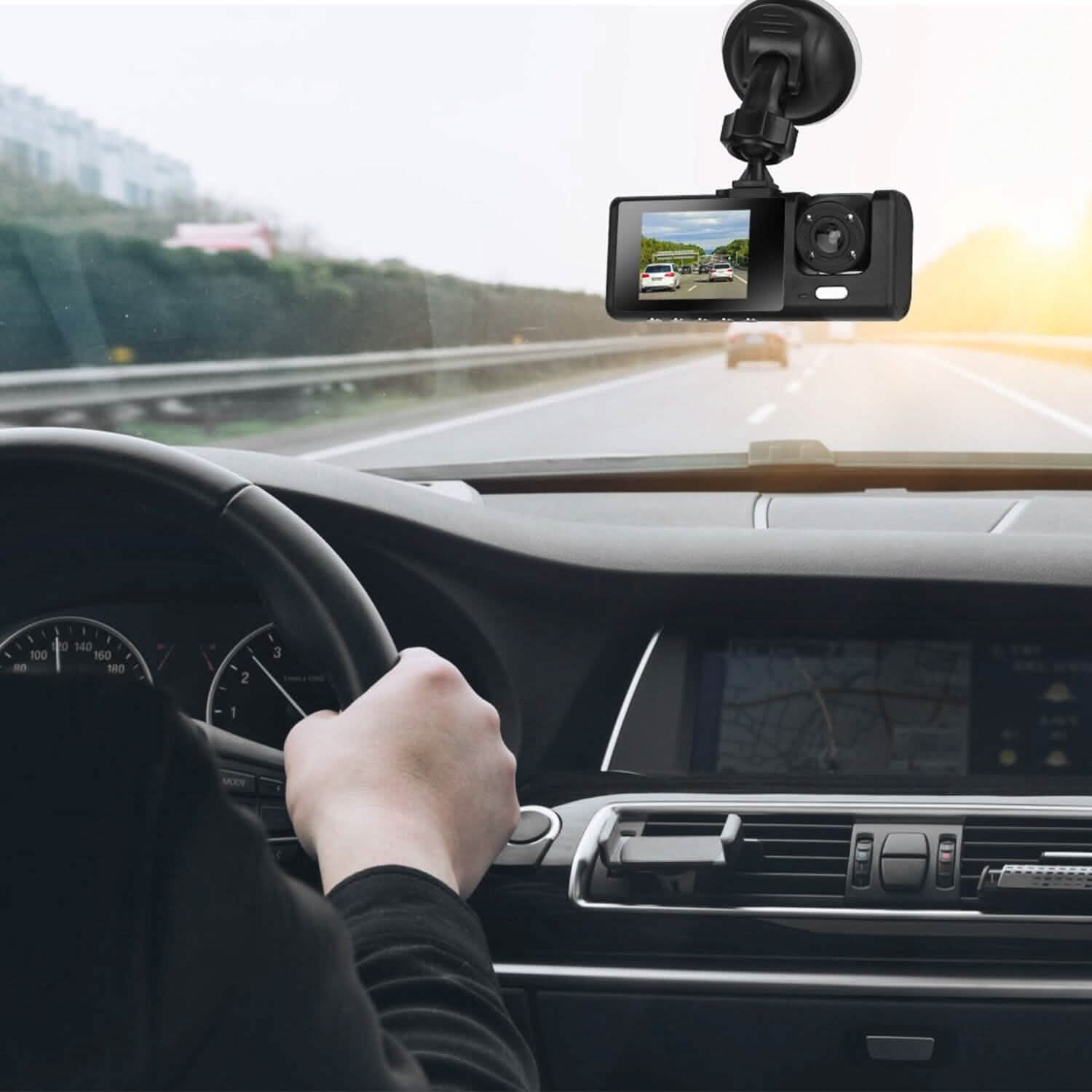 3 Channel Car DVR Dash Cam Video Recorder Cameras & Drones - Tophatter Daily Deals