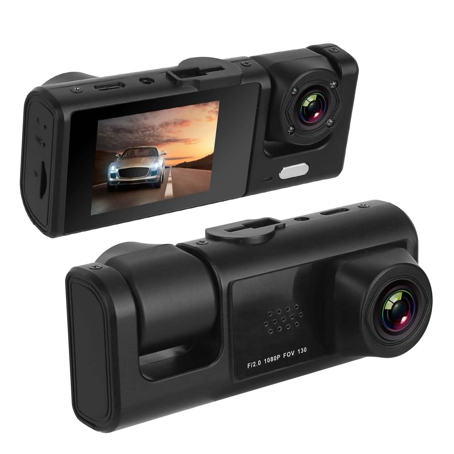 3 Channel Car DVR Dash Cam Video Recorder Cameras & Drones - Tophatter Daily Deals