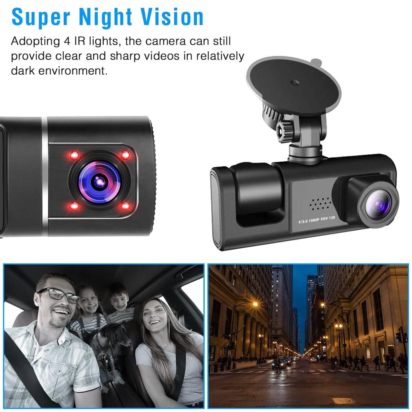 3 Channel Car DVR Dash Cam Video Recorder Cameras & Drones - Tophatter Daily Deals