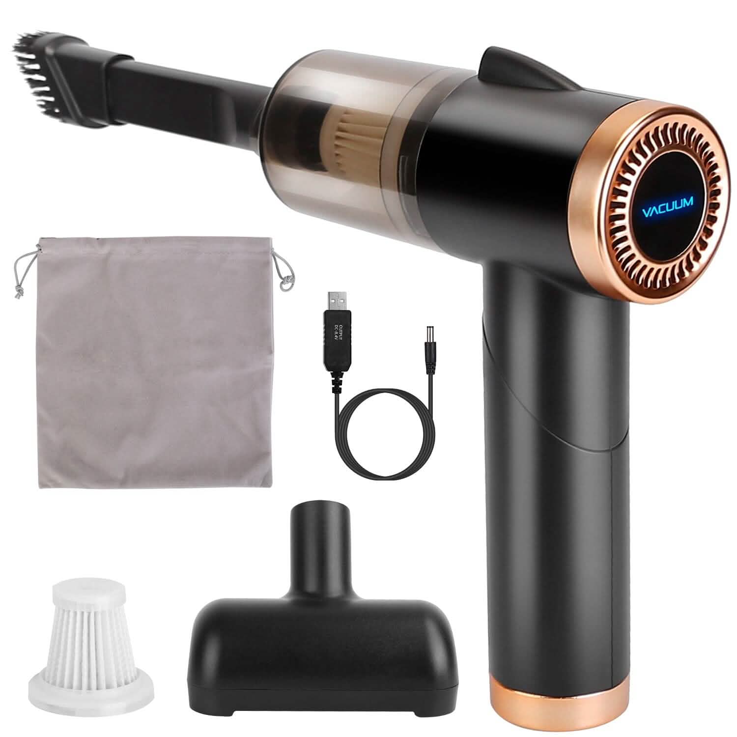 3-in-1 120W Portable Reachable Vacuum with Brush Nozzle Automotive - Tophatter Daily Deals