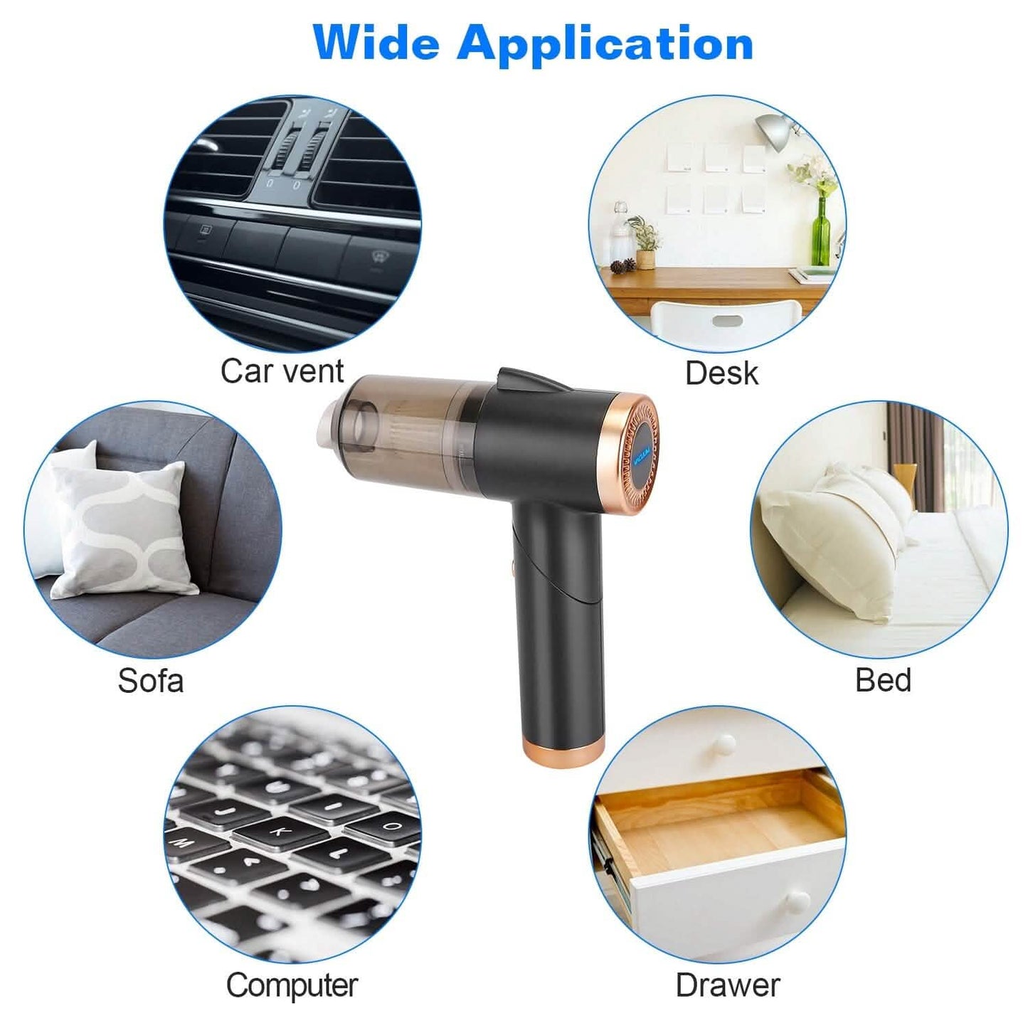 3-in-1 120W Portable Reachable Vacuum with Brush Nozzle Automotive - Tophatter Daily Deals