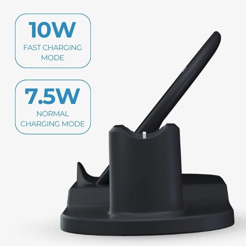3 In 1 Wireless Charging Dock Station Desk Organizer - Tophatter Daily Deals