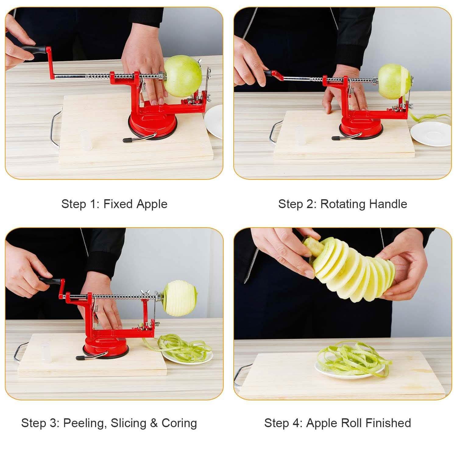 3-in-1 Apple Peeler Manual Rotation Kitchen Tools & Gadgets - Tophatter Daily Deals