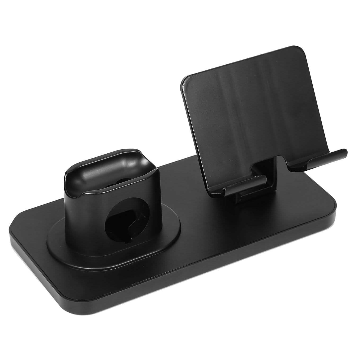 3-in-1 Charging Dock Station Phone Charger Stand Holder Black Mobile Accessories - Tophatter Daily Deals