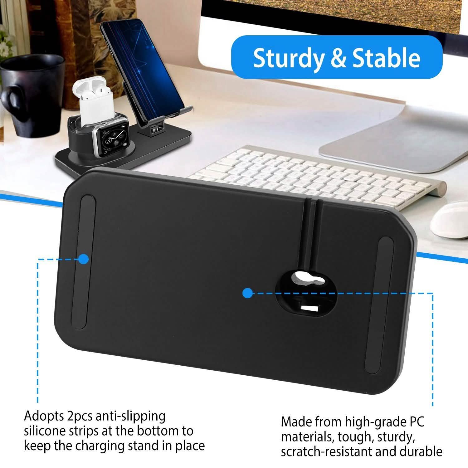 3-in-1 Charging Dock Station Phone Charger Stand Holder Mobile Accessories - Tophatter Daily Deals
