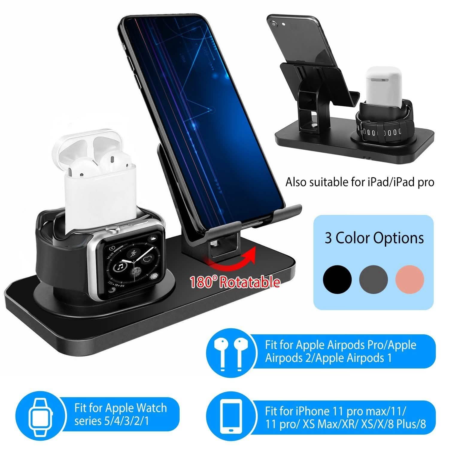 3-in-1 Charging Dock Station Phone Charger Stand Holder Mobile Accessories - Tophatter Daily Deals