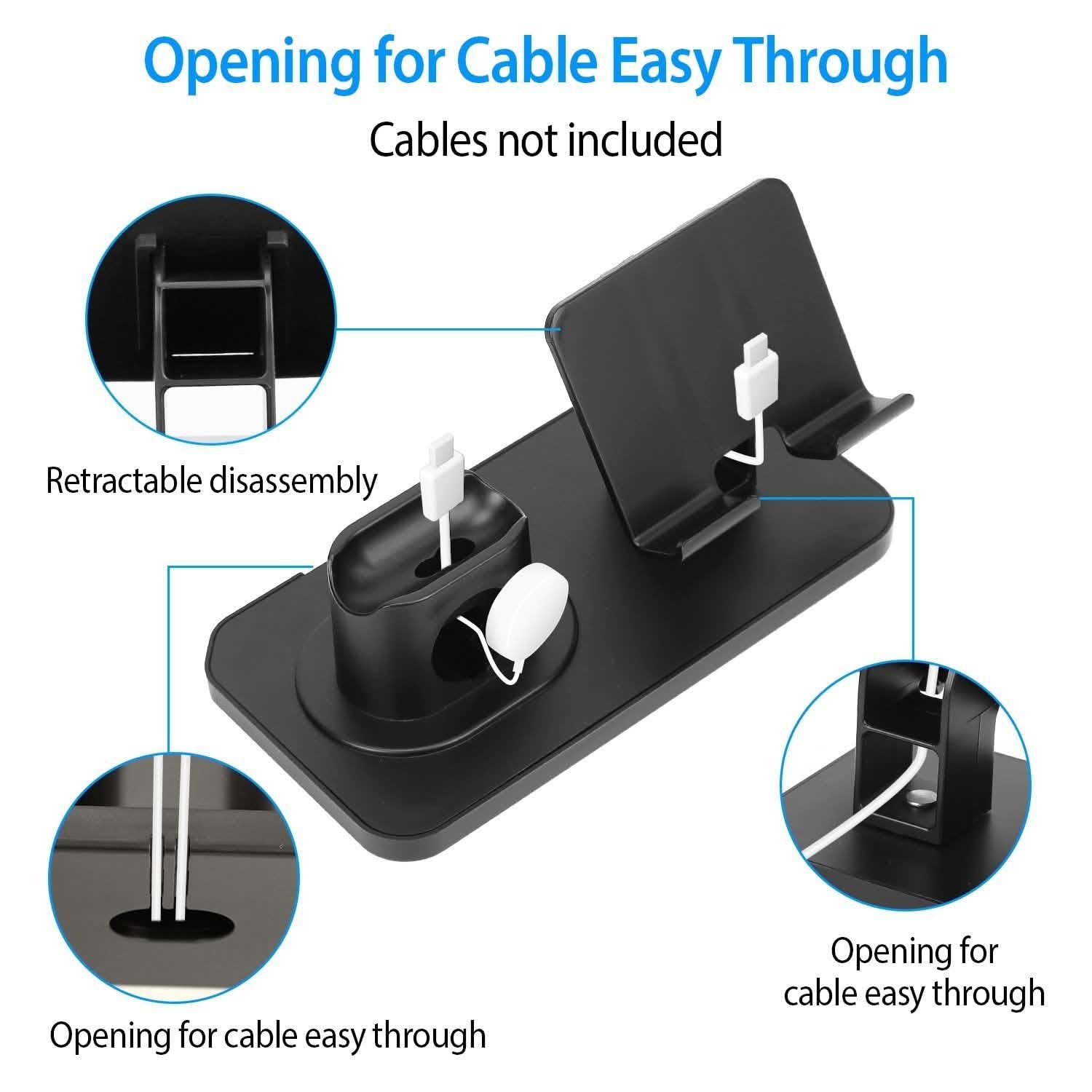 3-in-1 Charging Dock Station Phone Charger Stand Holder Mobile Accessories - Tophatter Daily Deals