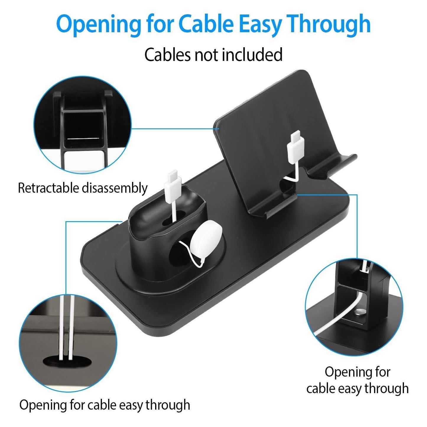 3-in-1 Charging Dock Station Phone Charger Stand Holder Mobile Accessories - Tophatter Daily Deals