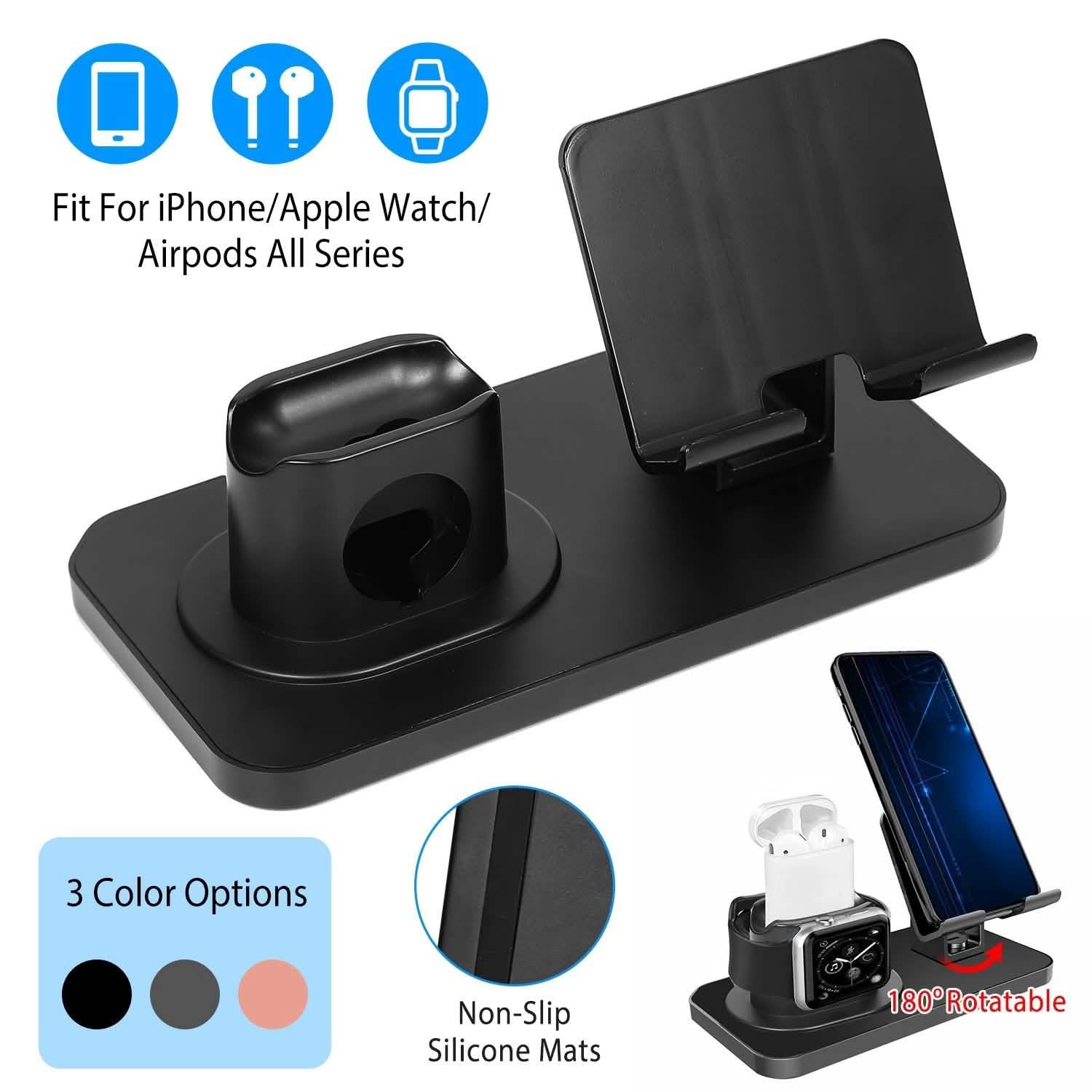 3-in-1 Charging Dock Station Phone Charger Stand Holder Mobile Accessories - Tophatter Daily Deals