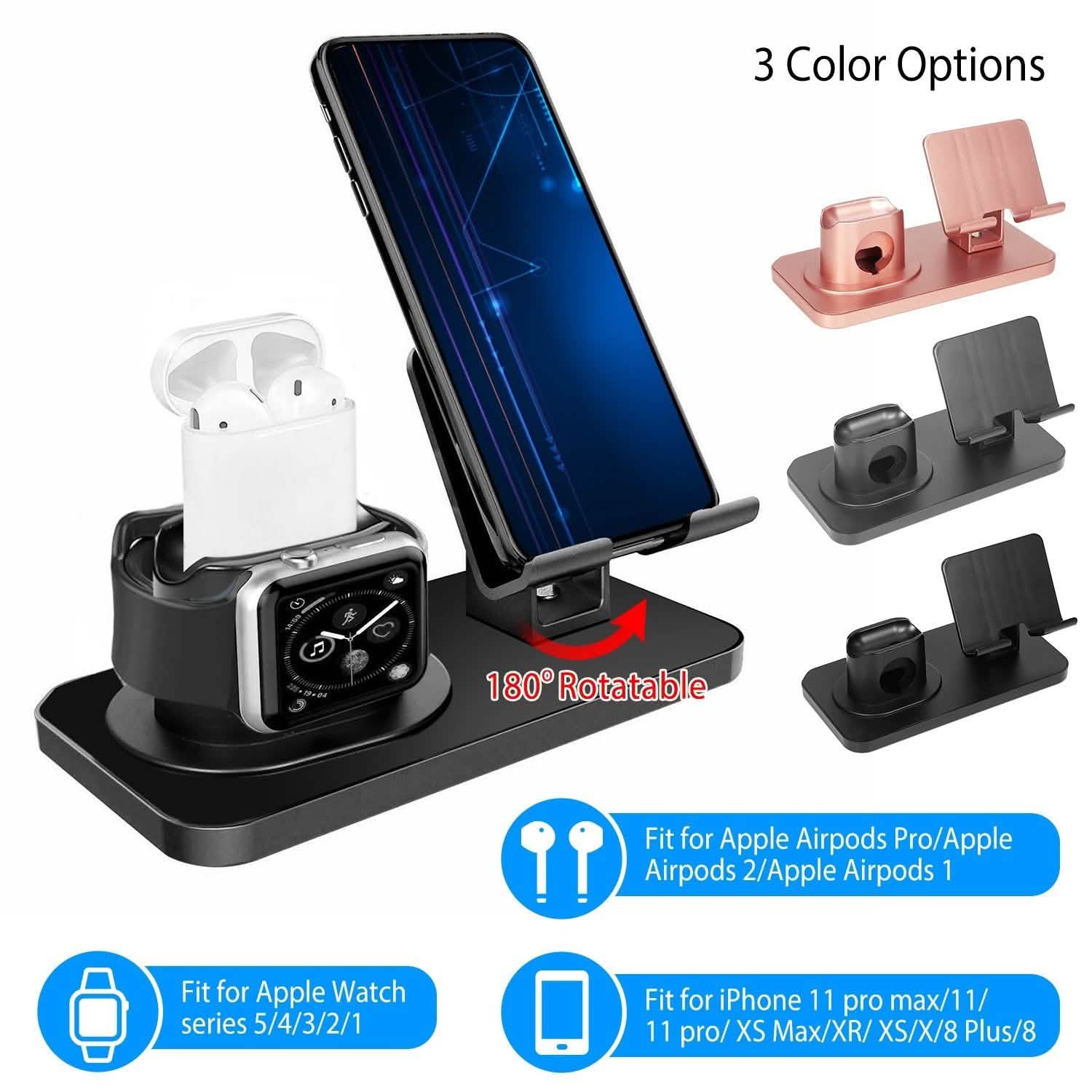 3-in-1 Charging Dock Station Phone Charger Stand Holder Mobile Accessories - Tophatter Daily Deals