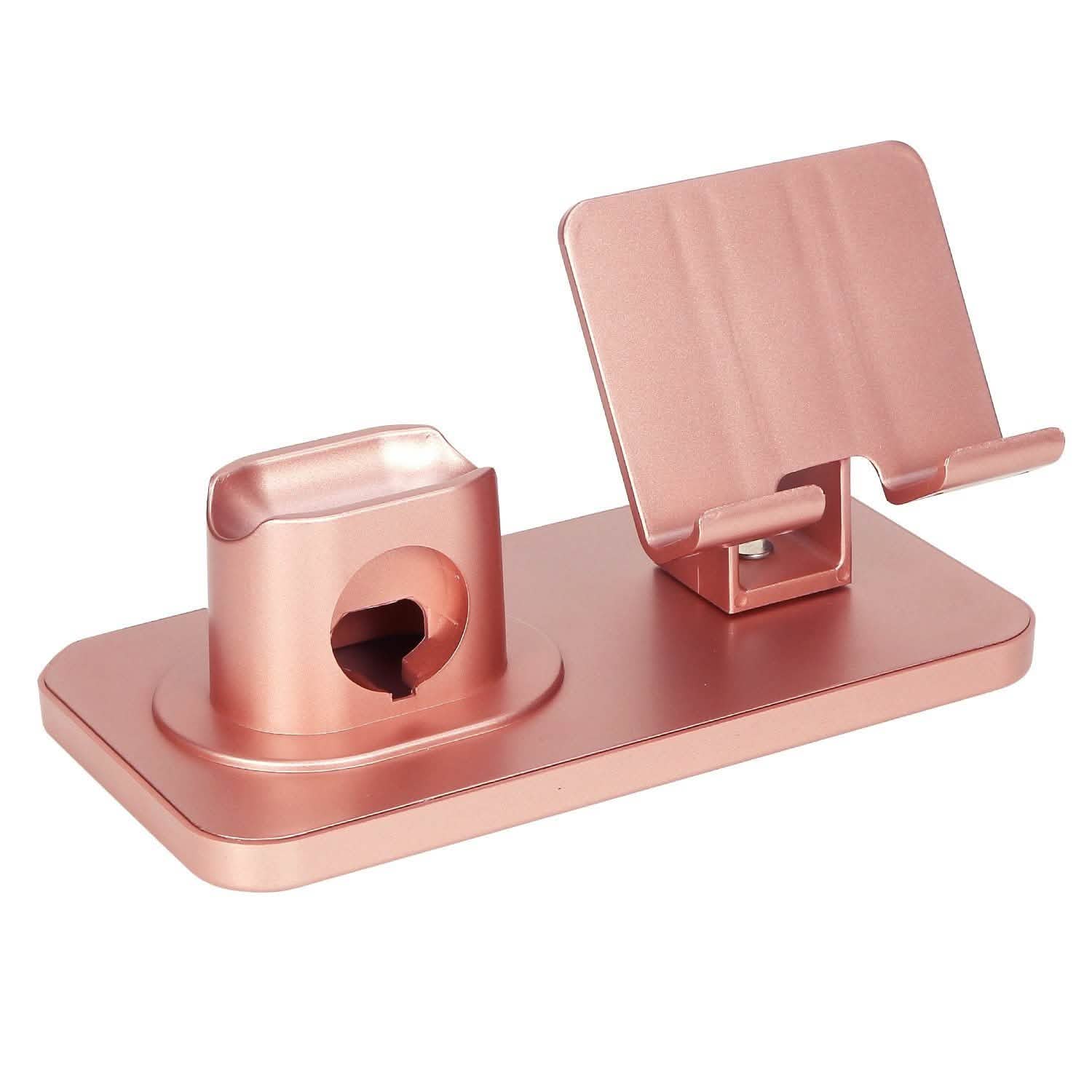 3-in-1 Charging Dock Station Phone Charger Stand Holder Rose Gold Mobile Accessories - Tophatter Daily Deals