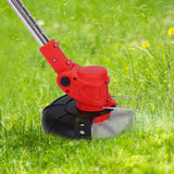 3-in-1 Electric Cordless Grass Wacker Battery Powered Grass Trimmer with Wheels Adjustable Head with 2-Pieces 2500mAh Batteries Garden & Patio - Tophatter Daily Deals