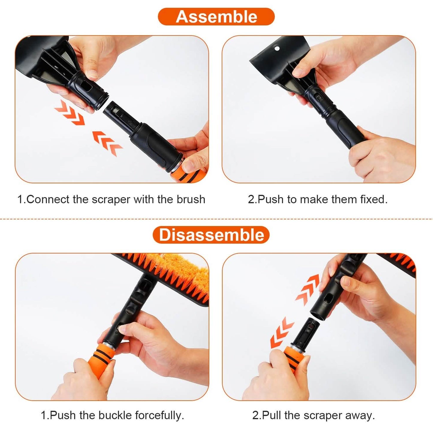 3-in-1 Extendable Windshield Ice Scraper Automotive - Tophatter Daily Deals