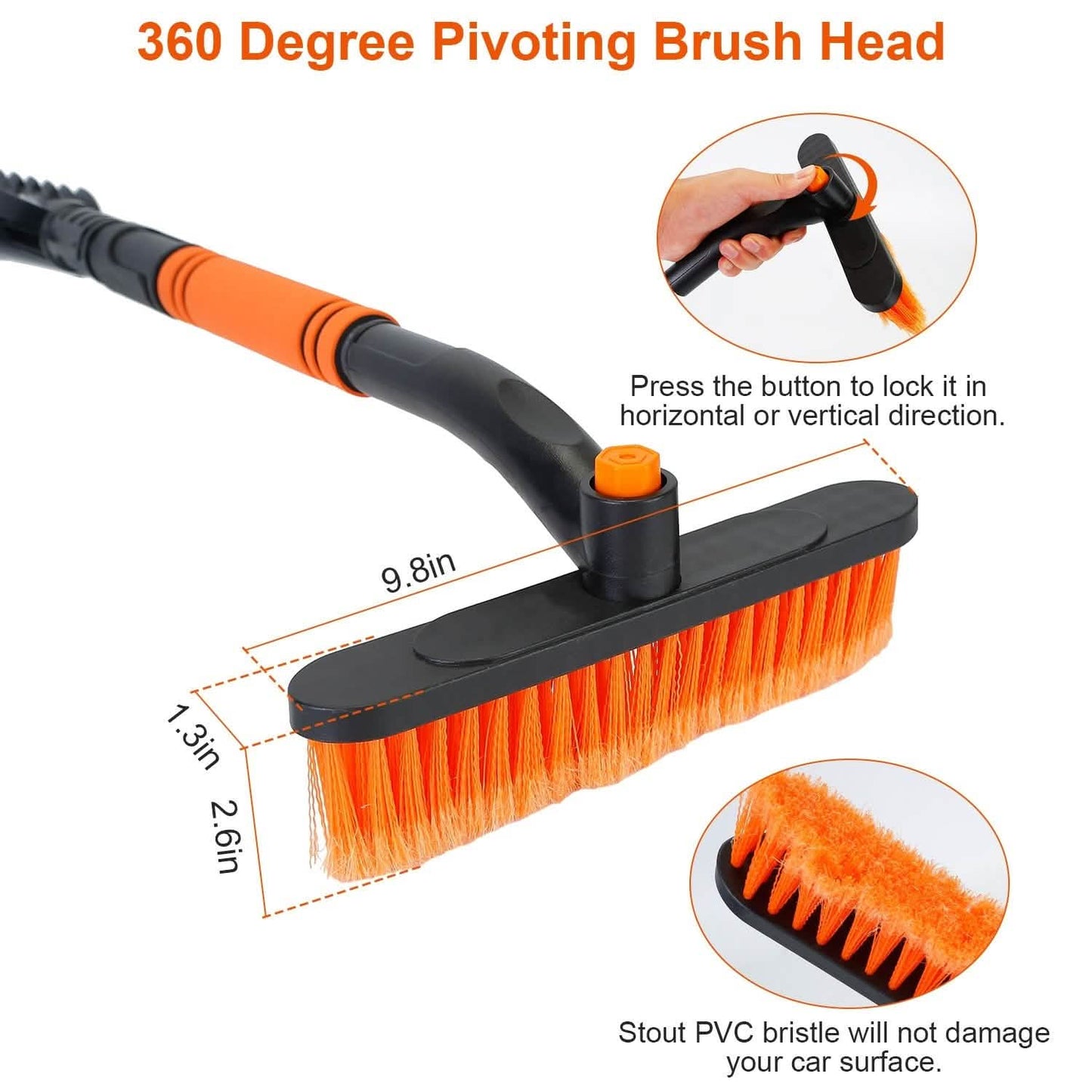 3-in-1 Extendable Windshield Ice Scraper Automotive - Tophatter Daily Deals