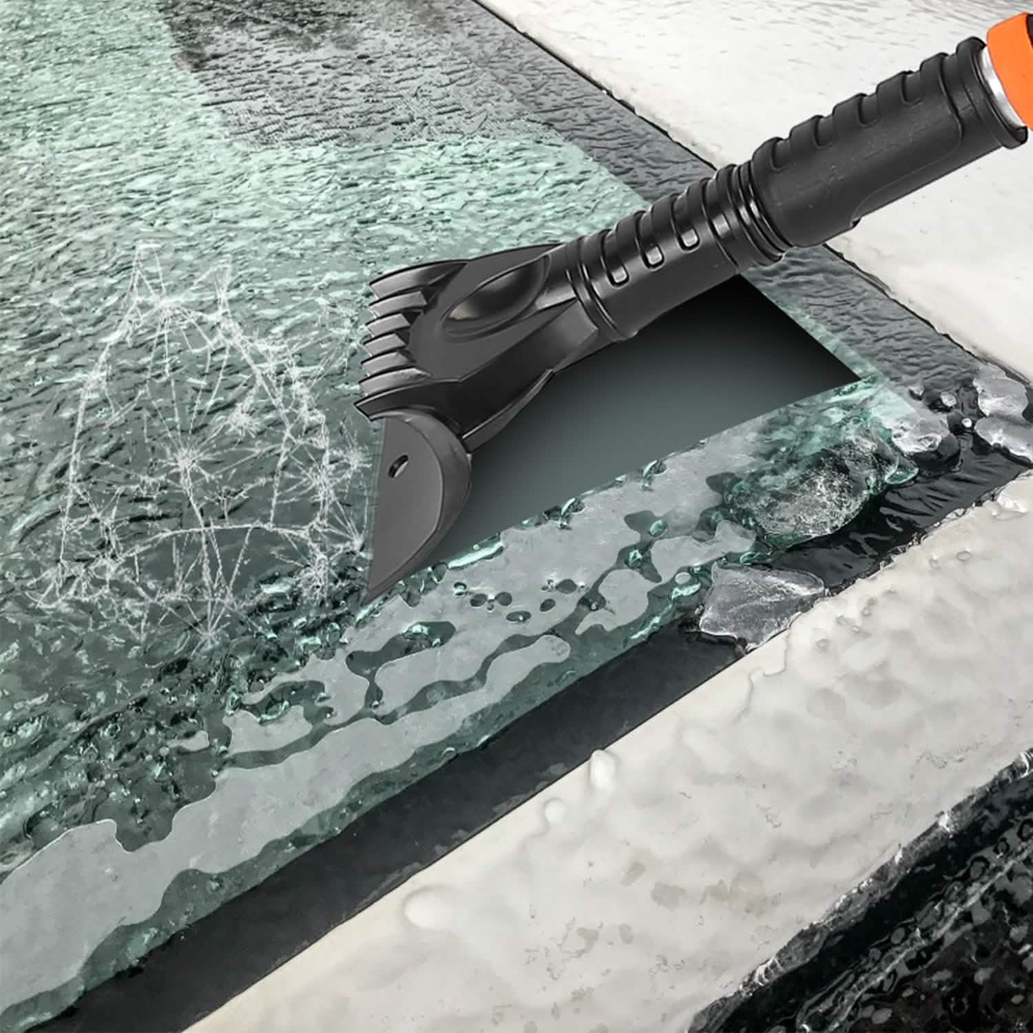 3-in-1 Extendable Windshield Ice Scraper Automotive - Tophatter Daily Deals