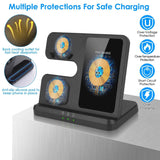 3-in-1 Fast Wireless Charger for Qi-enable Phones, Earphones and Watches Mobile Accessories - Tophatter Daily Deals