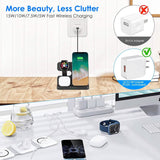 3-in-1 Fast Wireless Charger for Qi-enable Phones, Earphones and Watches Mobile Accessories - Tophatter Daily Deals