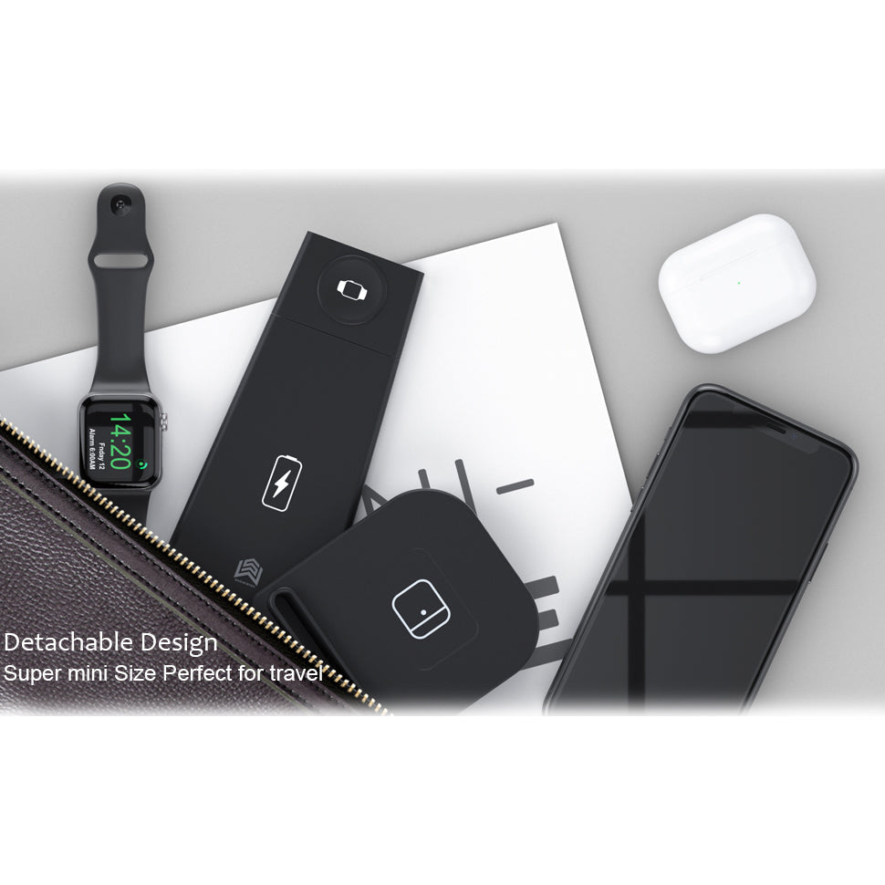 3-in-1 Foldable Fast Wireless Charging Stand Charging Station - Tophatter Daily Deals