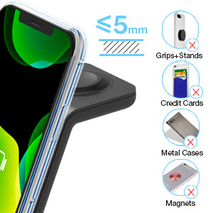 3-in-1 Foldable Fast Wireless Charging Stand Charging Station - Tophatter Daily Deals