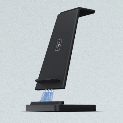 3-in-1 Foldable Fast Wireless Charging Stand Charging Station - Tophatter Daily Deals