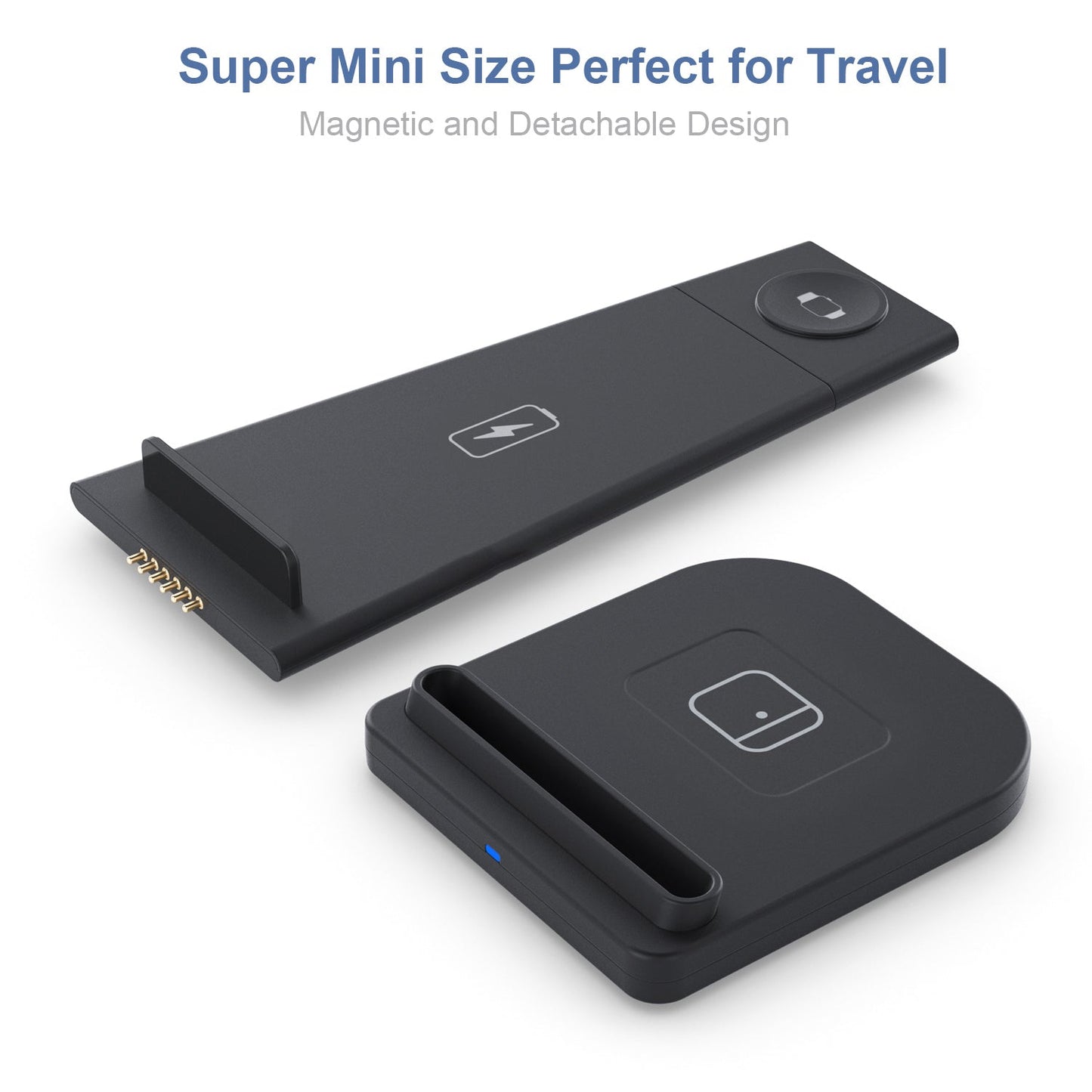 3-in-1 Foldable Fast Wireless Charging Stand Charging Station - Tophatter Daily Deals