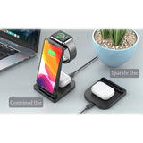3-in-1 Foldable Fast Wireless Charging Stand Charging Station - Tophatter Daily Deals