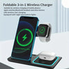 3-in-1 Folding Fast Wireless Charger Station Charging Station - Tophatter Daily Deals