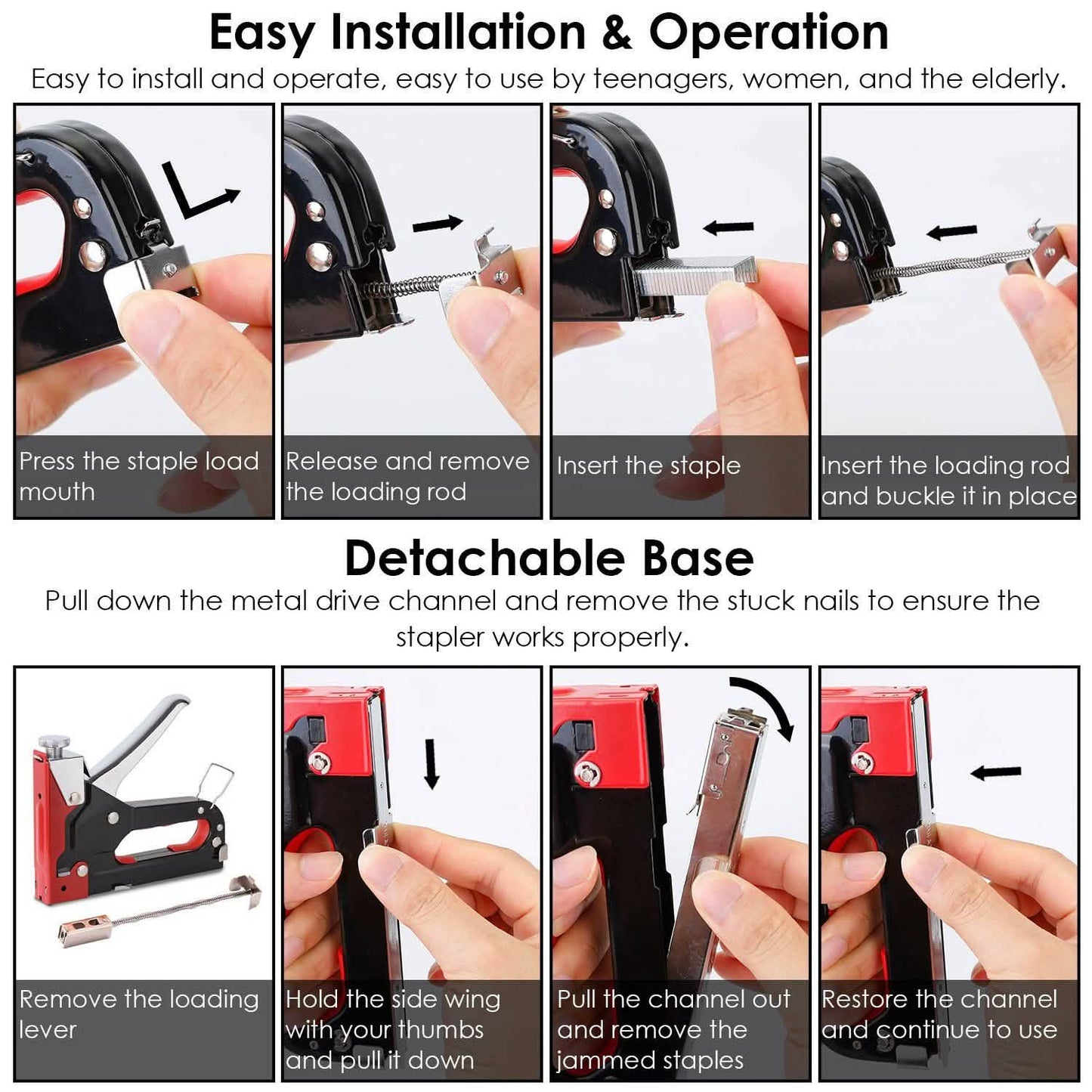 3-in-1 Heavy Duty Manual Nail Stapler Kit School, Office & Art Supplies - Tophatter Daily Deals