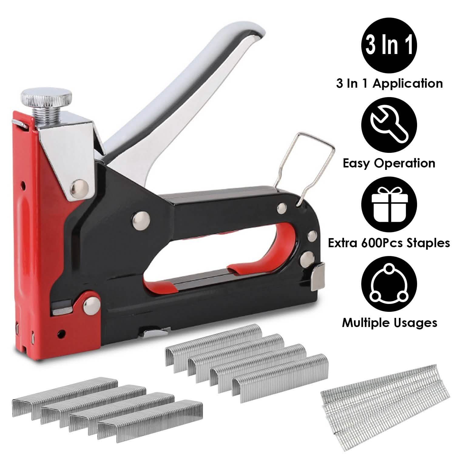 3-in-1 Heavy Duty Manual Nail Stapler Kit School, Office & Art Supplies - Tophatter Daily Deals