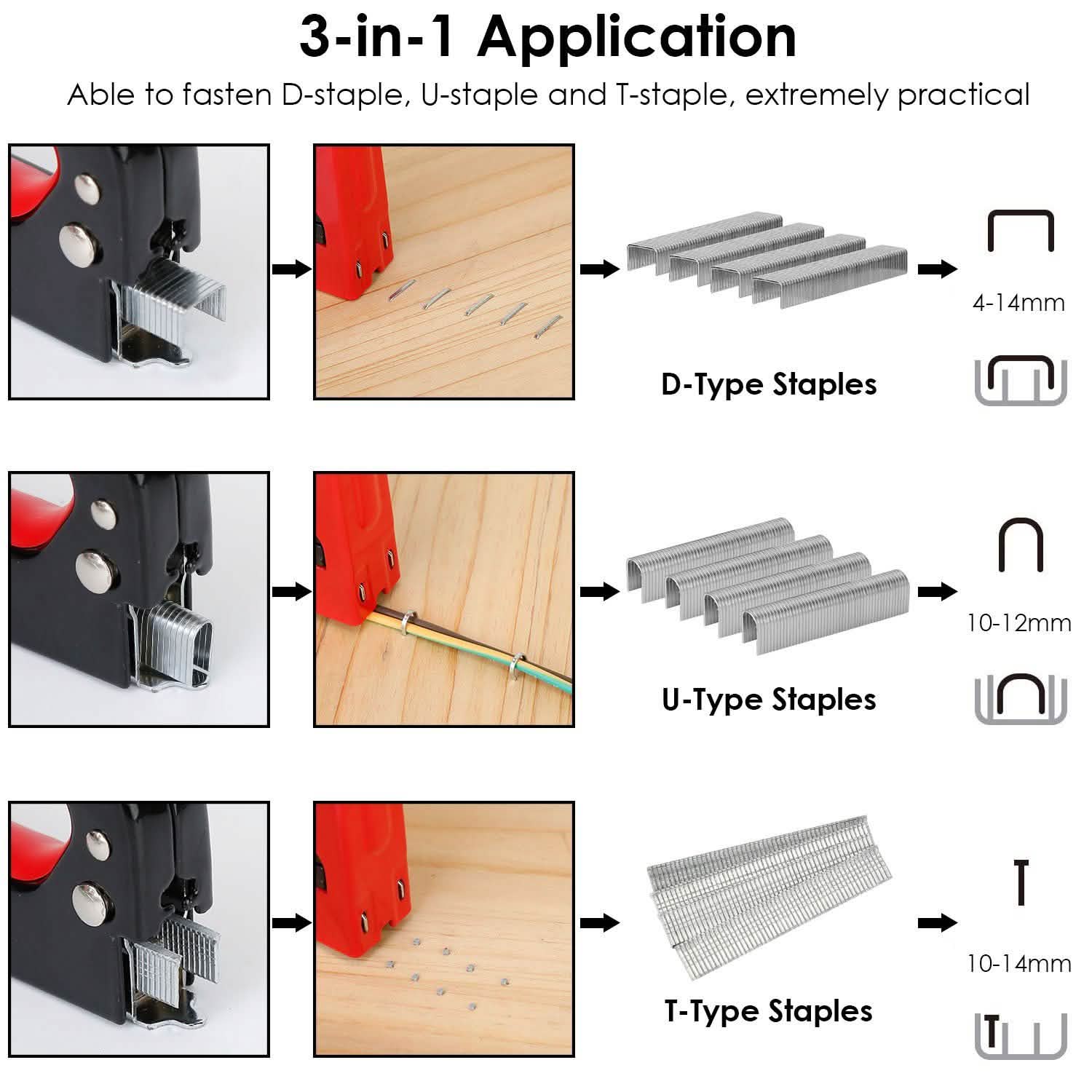 3-in-1 Heavy Duty Manual Nail Stapler Kit School, Office & Art Supplies - Tophatter Daily Deals
