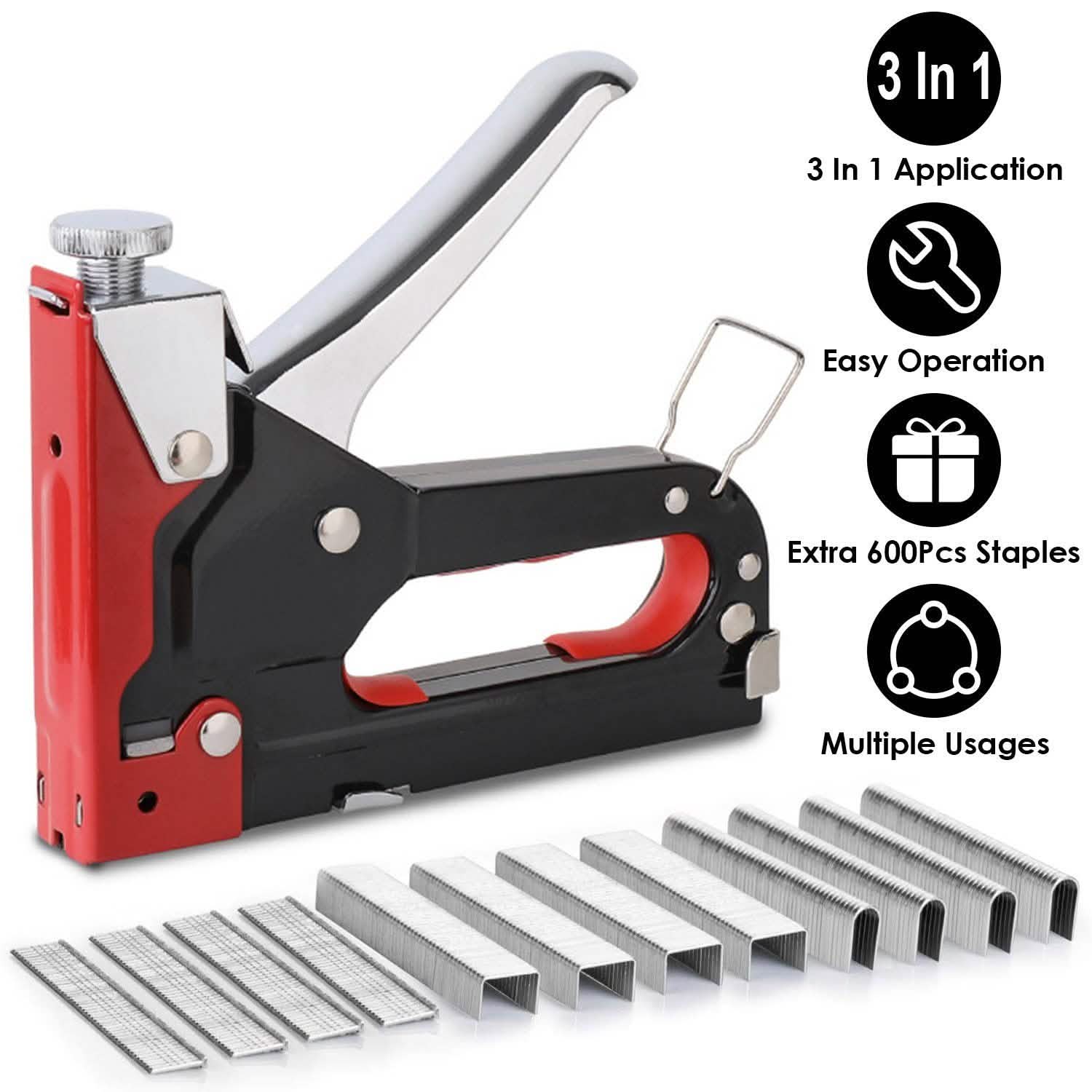 3-in-1 Heavy Duty Manual Nail Stapler Kit School, Office & Art Supplies - Tophatter Daily Deals