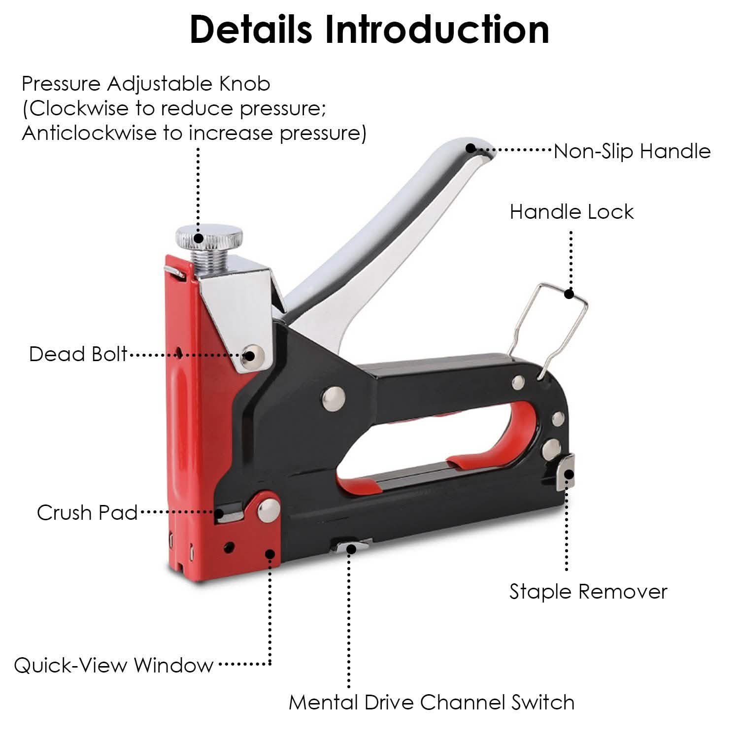 3-in-1 Heavy Duty Manual Nail Stapler Kit School, Office & Art Supplies - Tophatter Daily Deals