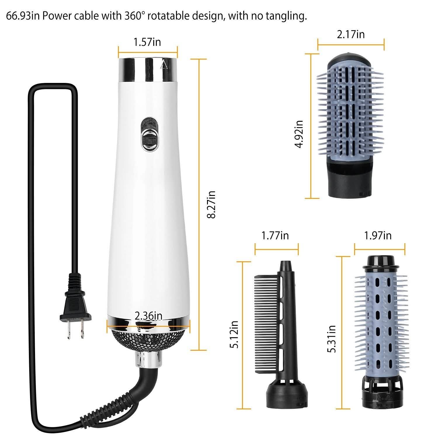 3-in-1 Hot Air Brush One-Step Hair Dryer Comb Beauty & Personal Care - Tophatter Daily Deals
