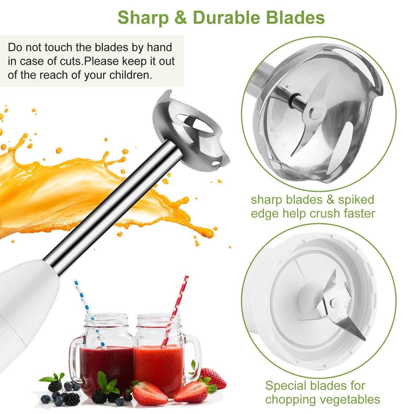 3-in-1 Immersion Hand Blender Multifunctional Stick Kitchen Appliances - Tophatter Daily Deals