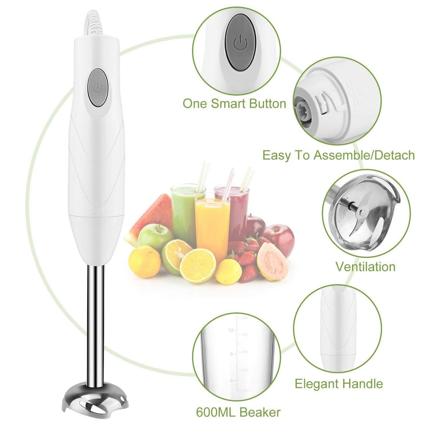 3-in-1 Immersion Hand Blender Multifunctional Stick Kitchen Appliances - Tophatter Daily Deals