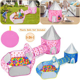 3-in-1 Kids Play Tent Ball Pit Set Toys & Games - Tophatter Daily Deals