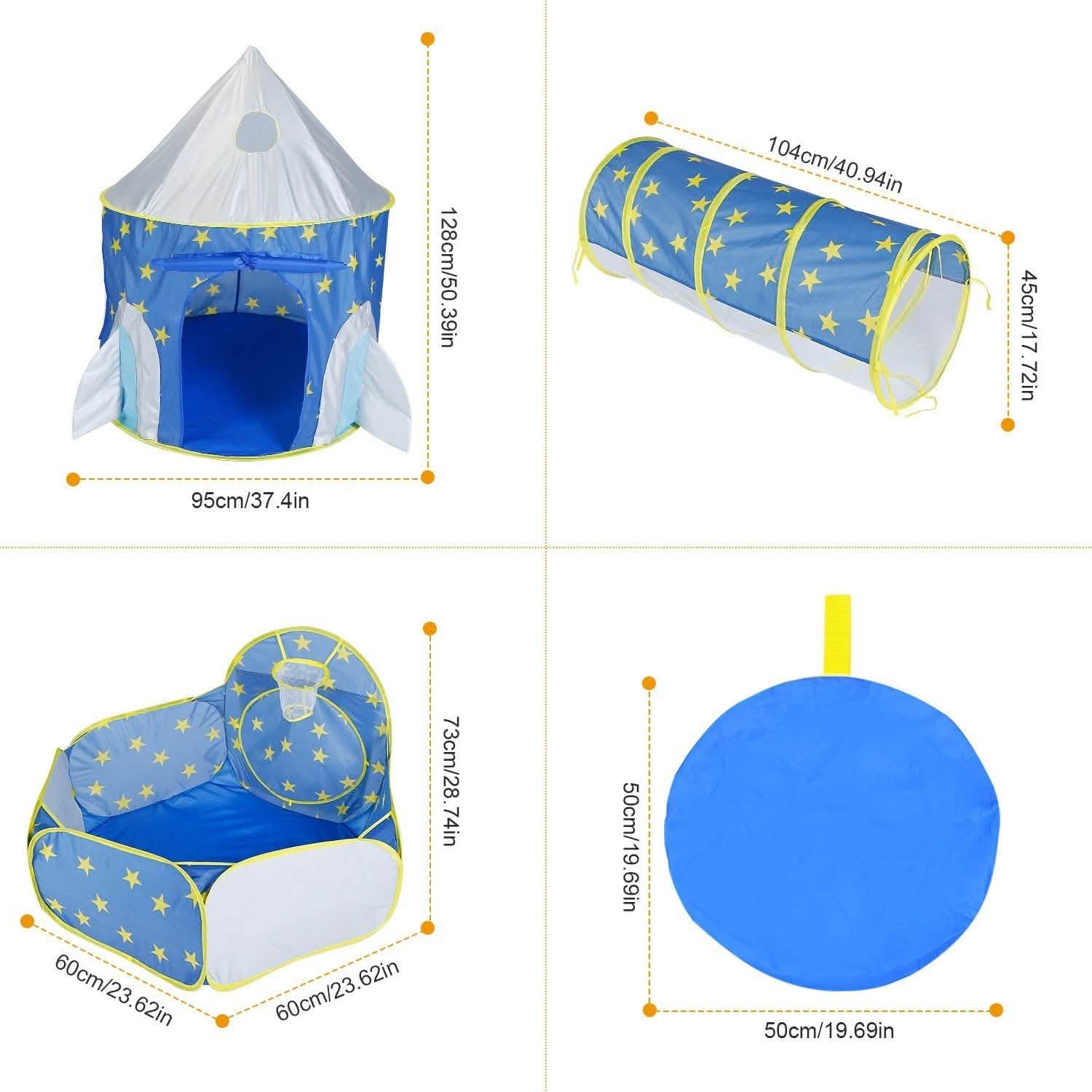 3-in-1 Kids Play Tent Ball Pit Set Toys & Games - Tophatter Daily Deals