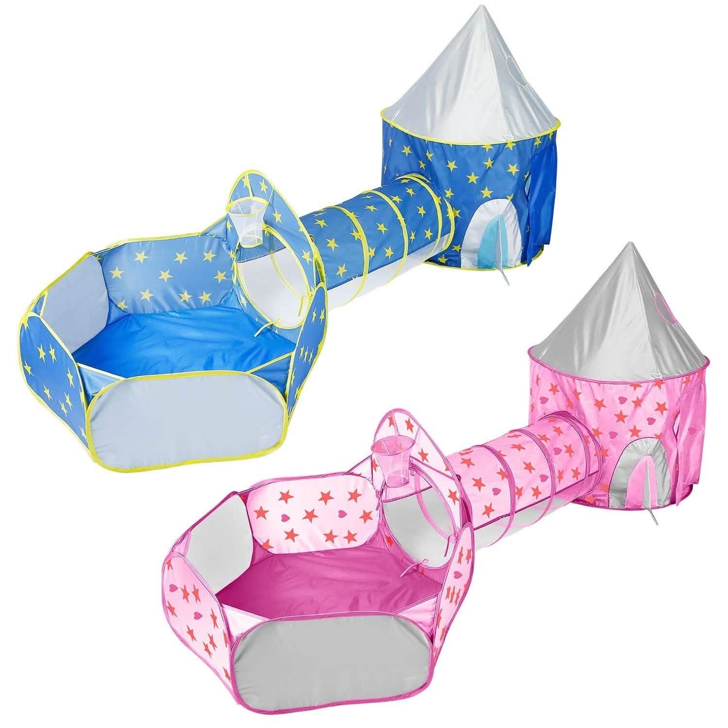 3-in-1 Kids Play Tent Ball Pit Set Toys & Games - Tophatter Daily Deals