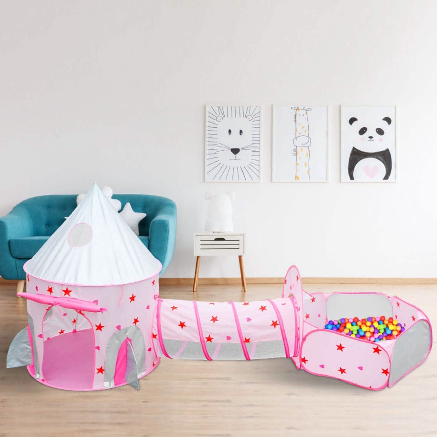 3-in-1 Kids Play Tent Ball Pit Set Toys & Games - Tophatter Daily Deals