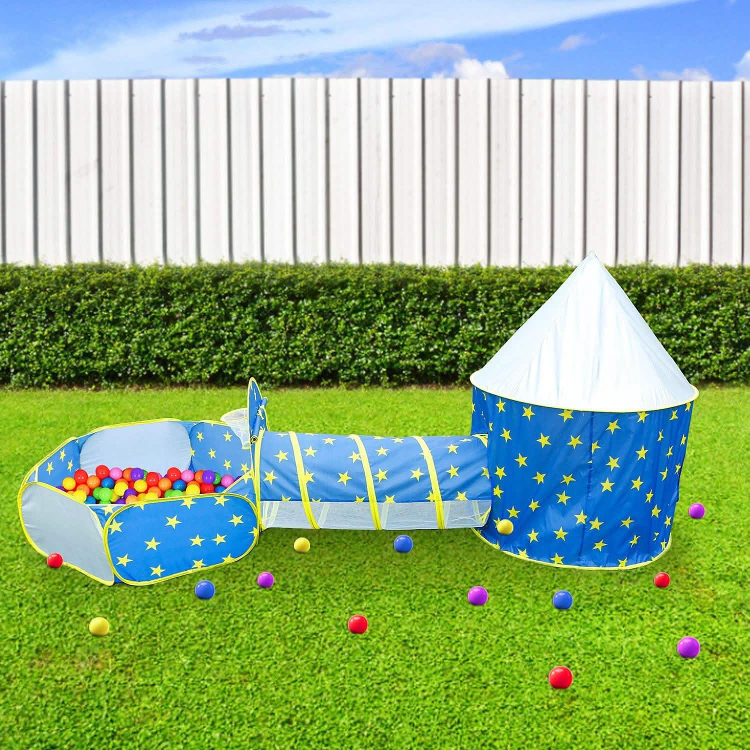 3-in-1 Kids Play Tent Ball Pit Set Toys & Games - Tophatter Daily Deals