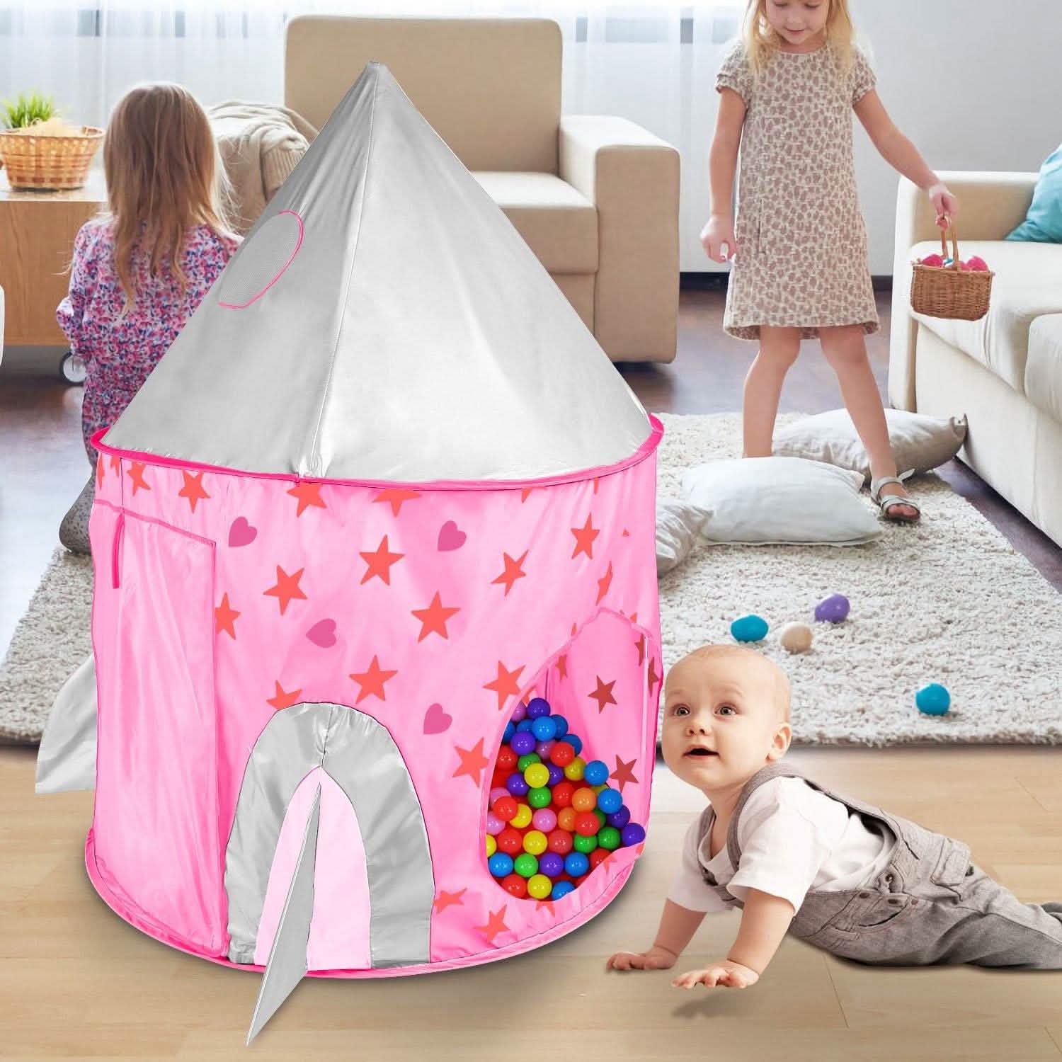 3-in-1 Kids Play Tent Ball Pit Set Toys & Games - Tophatter Daily Deals
