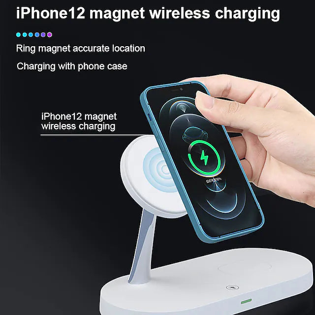 3-in-1 Magnetic Wireless Charger Charging Station - Tophatter Daily Deals